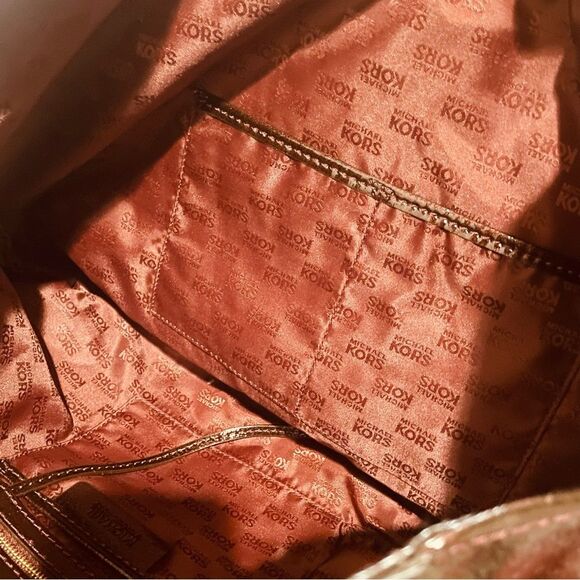 Michael Kors Astor Studded Handbag - Deep Maroon - Picture 4 of 5